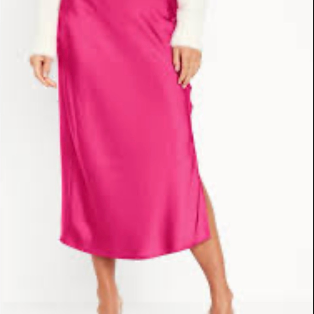 Old Navy Satin Midi Slip Skirt NWT size M